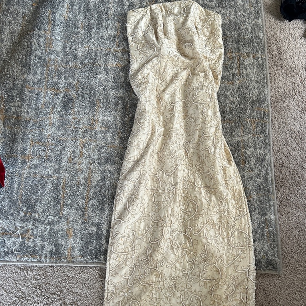 Gold Sequin Backless Sheath Dress for Cocktail